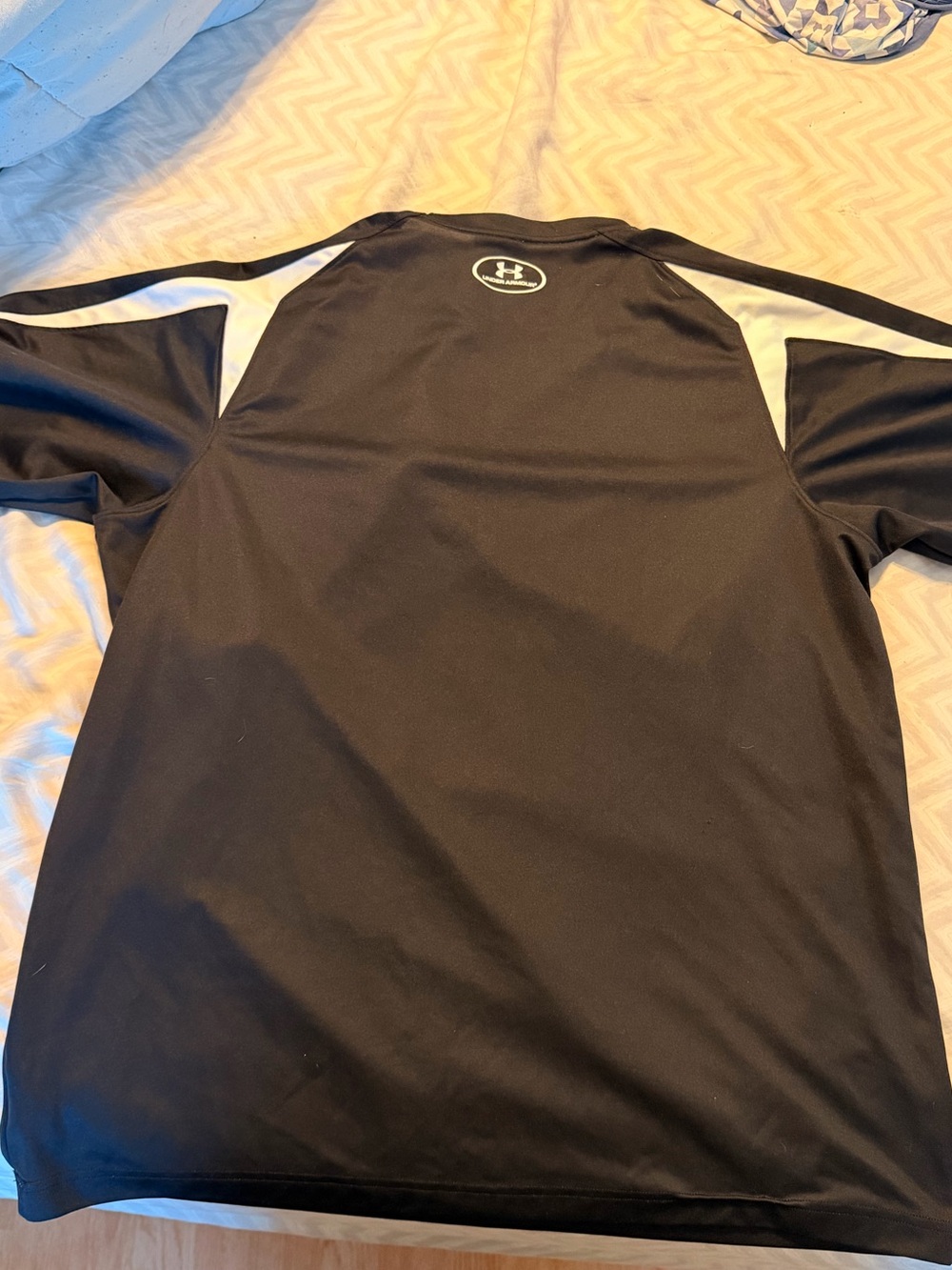 LG Black Short Sleeve Athletic Tee with White Accents - Picture 4 of 4